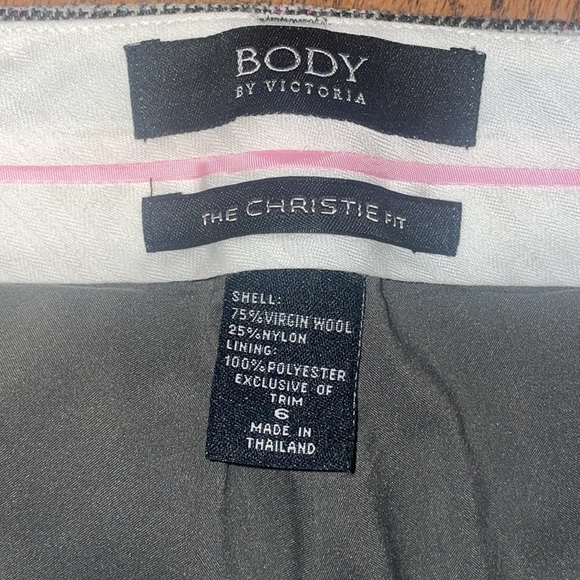 •VICTORIA'S SECRET•BROWN & PINK PLAID FLARE TROUSERS "THE CHRISTIE FIT" SIZE 6 - Picture 7 of 10